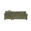 Fero 4pc L Sectional Sofa Wedge n Ottoman Set Sage Green Corduroy BM332360