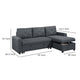 Gero Sectional Sofa Pull Out Bed Reversible Storage Chaise Dark Gray BM332361