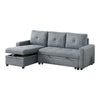 Gero Sectional Sofa Set with Reversible Storage Chaise Light Gray BM332362