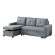 Gero Sectional Sofa Set with Reversible Storage Chaise Light Gray BM332362