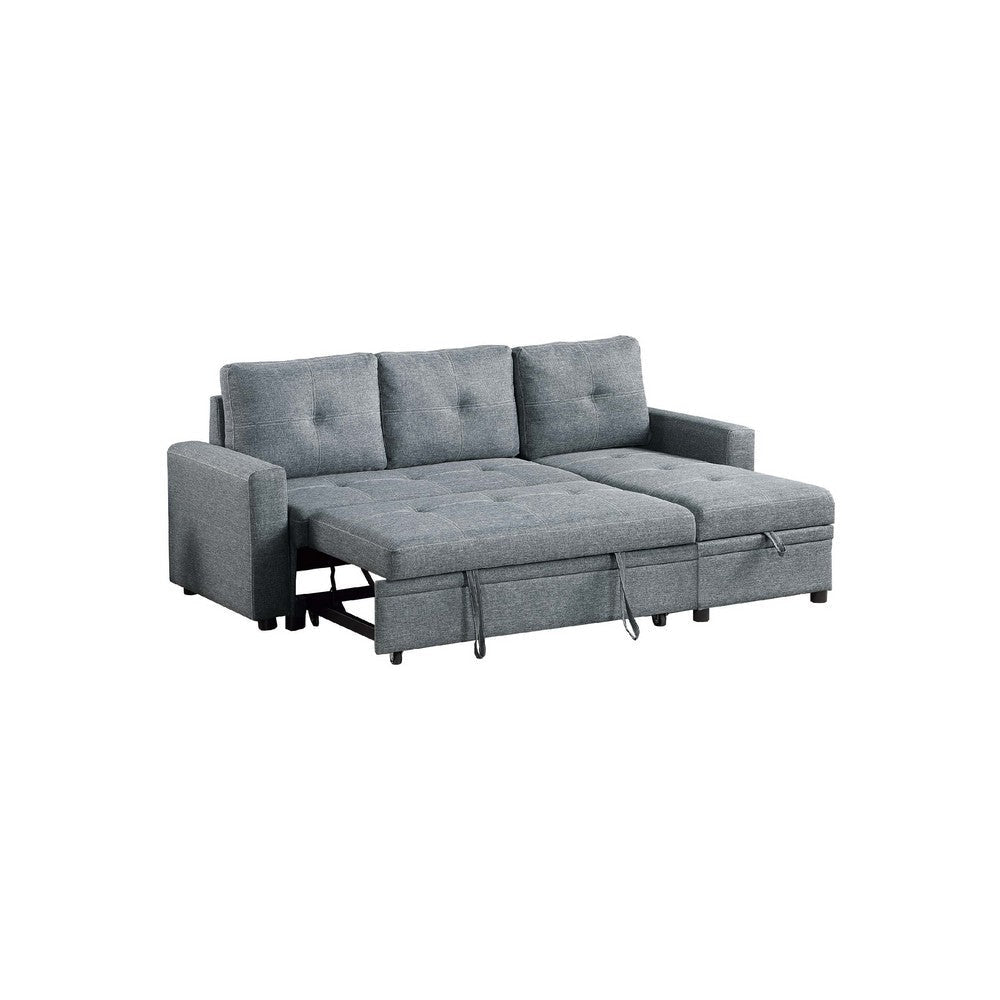 Gero Sectional Sofa Set with Reversible Storage Chaise Light Gray BM332362
