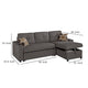 Pero Sectional Sofa Pull Out Bed with Storage Chaise Pillows Black BM332363