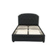 Mry King Size Bed Charcoal Gray Upholstery Footboard Storage Drawer BM332368