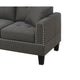 Ena 2pc Sectional Sofa Set with Chaise 2 Pillows Dark Brown Linen BM332373
