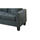 Dema 2pc Sectional Sofa Set Chaise 2 Pillows Textured Black Velvet BM332375