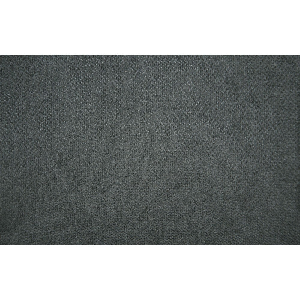 Dema 2pc Sectional Sofa Set Chaise 2 Pillows Textured Black Velvet BM332375