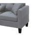 Rema 3pc Sectional Sofa Chaise Ottoman 2 Pillows Light Gray Linen BM332378