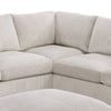Rey 4pc L Sectional Sofa Set 2 Accent Pillows Ivory Corduroy Fabric BM332382