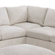 Rey 4pc L Sectional Sofa Set 2 Accent Pillows Ivory Corduroy Fabric BM332382