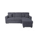 Foi Convertible Sectional Sofa with Reversible Chaise Gray Corduroy