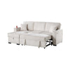 Foi Convertible Sectional Sofa with Reversible Chaise Beige Corduroy BM332388