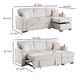 Foi Convertible Sectional Sofa with Reversible Chaise Beige Corduroy BM332388