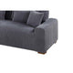 Lio 2pc XL Sectional Sofa with Chaise 5 Throw Pillows Gray Corduroy BM332389