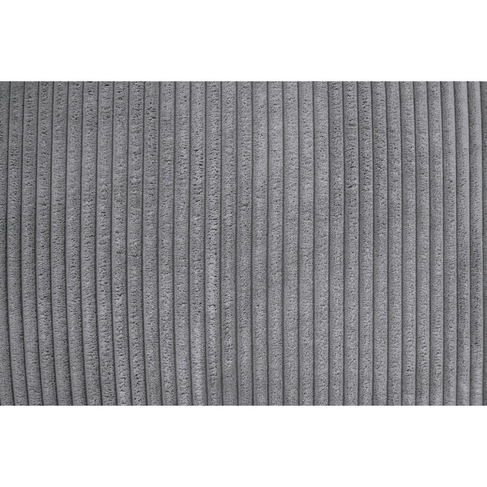 Lio 2pc XL Sectional Sofa with Chaise 5 Throw Pillows Gray Corduroy BM332389