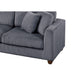 Zeo 2pc Oversize Sectional Sofa and Chaise 4 Pillows Gray Corduroy BM332391