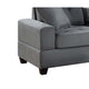 Aea 3pc Sectional Sofa Chaise and Ottoman Set 2 Pillows Dark Gray BM332393
