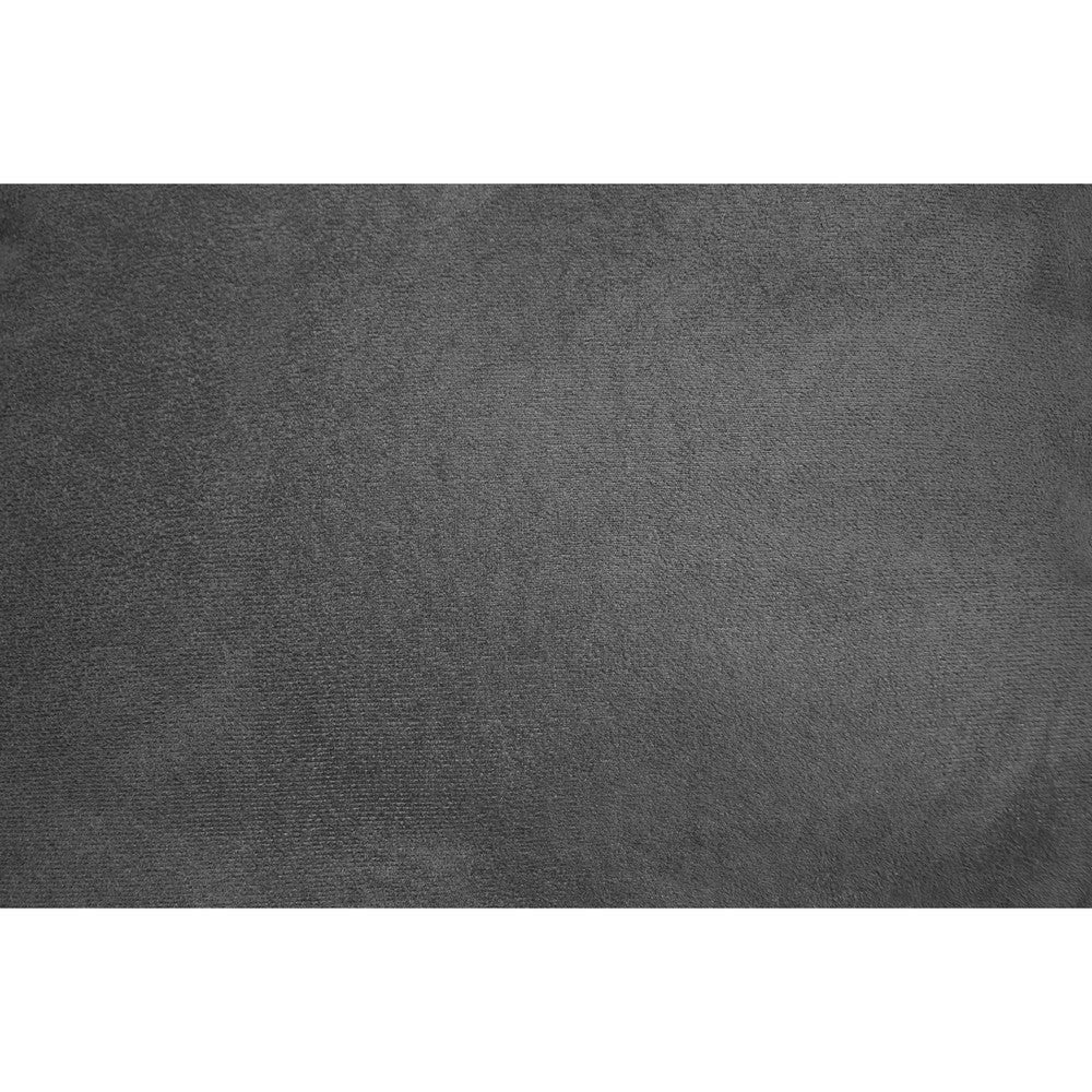 Aea 3pc Sectional Sofa Chaise and Ottoman Set 2 Pillows Dark Gray BM332393