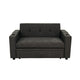 Soen Convertible Sofa w Pull Out Sleeper Bed 2 Pillows Charcoal Gray BM332401