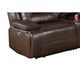Dina Power Sectional Recliner L Shape Sofa Dark Brown Faux Leather BM332403