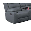 Rexy L Shape Sofa 3pc Manual Reclining Sectional Dark Gray Burlap