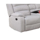 Rexy L Shape Sofa 3pc Manual Reclining Sectional Clean White Burlap