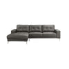 Moa 2pc Sectional Sofa w RAF Chaise Anthracite Gray Full Leather BM332416