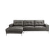 Moa 2pc Sectional Sofa w RAF Chaise Anthracite Gray Full Leather BM332416