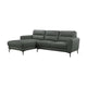 Hena 2pc Sectional Sofa w RAF Chaise Modern Style Gray Full Leather BM332417