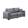 Jesica 2pc Loveseat n Sofa Set 2 Accent Pillows Gray Corduroy Fabric BM332419