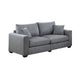 Jesica 2pc Loveseat n Sofa Set 2 Accent Pillows Gray Corduroy Fabric BM332419