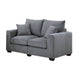 Jesica 2pc Loveseat n Sofa Set 2 Accent Pillows Gray Corduroy Fabric BM332419