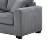 Jesica 2pc Loveseat n Sofa Set 2 Accent Pillows Gray Corduroy Fabric BM332419