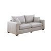 Jesica 2pc Loveseat Sofa Set 2 Accent Pillows Ivory Corduroy Fabric BM332420