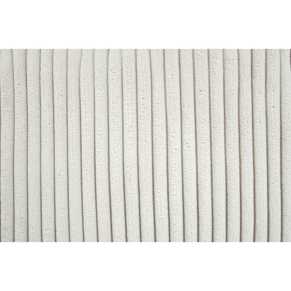 Jesica 2pc Loveseat Sofa Set 2 Accent Pillows Ivory Corduroy Fabric BM332420