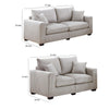 Jesica 2pc Loveseat Sofa Set 2 Accent Pillows Ivory Corduroy Fabric BM332420