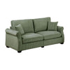 Jesica 2pc Loveseat n Sofa Set 2 Pillows Sage Green Corduroy Fabric BM332422