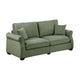 Jesica 2pc Loveseat n Sofa Set 2 Pillows Sage Green Corduroy Fabric BM332422