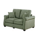 Jesica 2pc Loveseat n Sofa Set 2 Pillows Sage Green Corduroy Fabric BM332422