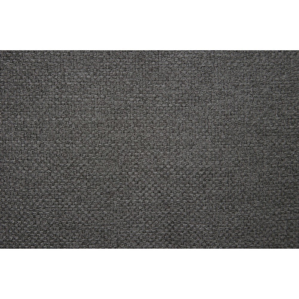 Rena 2pc Sofa and Loveseat Set 2 Pillows Dark Gray Burlap Fabric BM332423