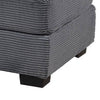 Lomi Cocktail Ottoman Dark Gray Corduroy Black Legs 45 x 28 Inch BM332441