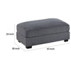 Lomi Cocktail Ottoman Dark Gray Corduroy Black Legs 45 x 28 Inch BM332441