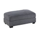 Lomi Cocktail Ottoman, Dark Gray Corduroy, Black Legs, 45 x 28 Inch