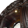 Eva Buffet China Cabinet with Hutch, Baroque Cherry Brown, 87 Inch