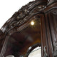 Eva Buffet China Cabinet with Hutch, Baroque Cherry Brown, 87 Inch