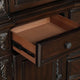 Eva Buffet China Cabinet with Hutch, Baroque Cherry Brown, 87 Inch