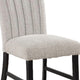 Reo Dining Side Chair Set of 2 Vertical Tufted Gray Boucle Black BM332456