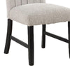 Reo Dining Side Chair Set of 2 Vertical Tufted Gray Boucle Black BM332456