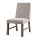 Genu 7pc Dining Table and Chair Set 66-84 Extendable Top Gray Fabric BM332458