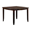 Demy 7pc Counter Height Table Chairs Set Brown Faux Leather Wood BM332468