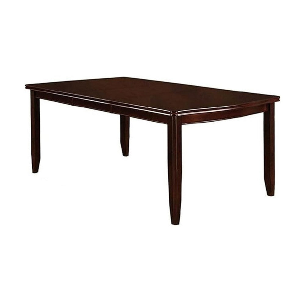 Demy 7pc Dining Table and 6 Chairs Set Espresso Brown Faux Leather BM332469